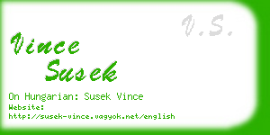 vince susek business card